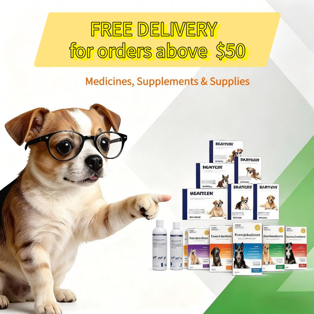 Singapore pet shop: dog medicines, supplements & pet care supplies, free island‑wide delivery for orders over S$50