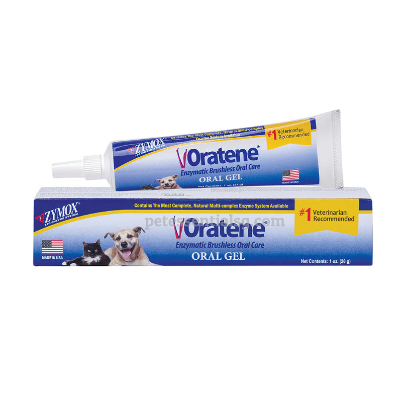 Voratene enzymatic brushless oral gel for dogs and cats, veterinarian recommended pet dental care product