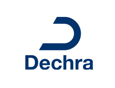 Dechra logo in blue on white background