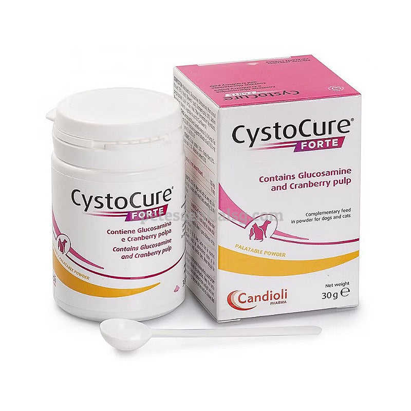 CystoCure Forte palatable powder for dogs & cats with glucosamine & cranberry pulp, pet supplement