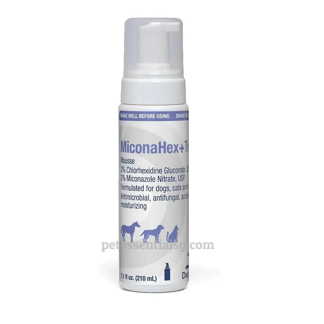 MiconaHex+Triz Mousse for dogs, cats, antimicrobial antifungal pet skin care treatment