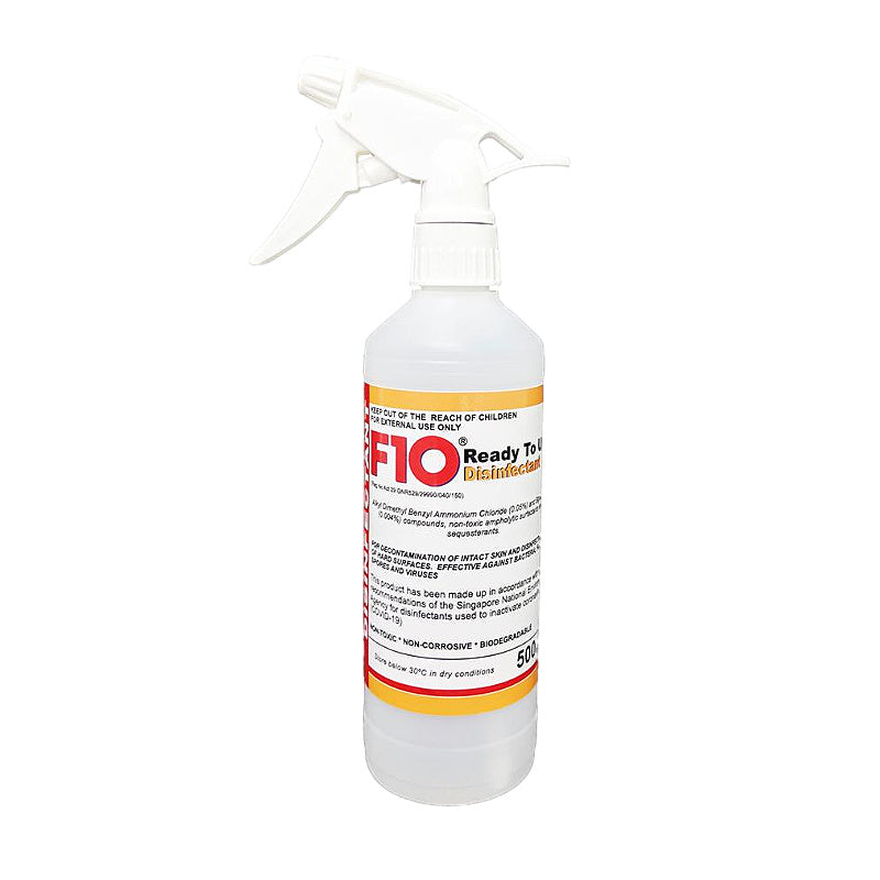 F10 Ready To Use Disinfectant spray for pet surfaces, non-toxic & biodegradable, 500ml bottle