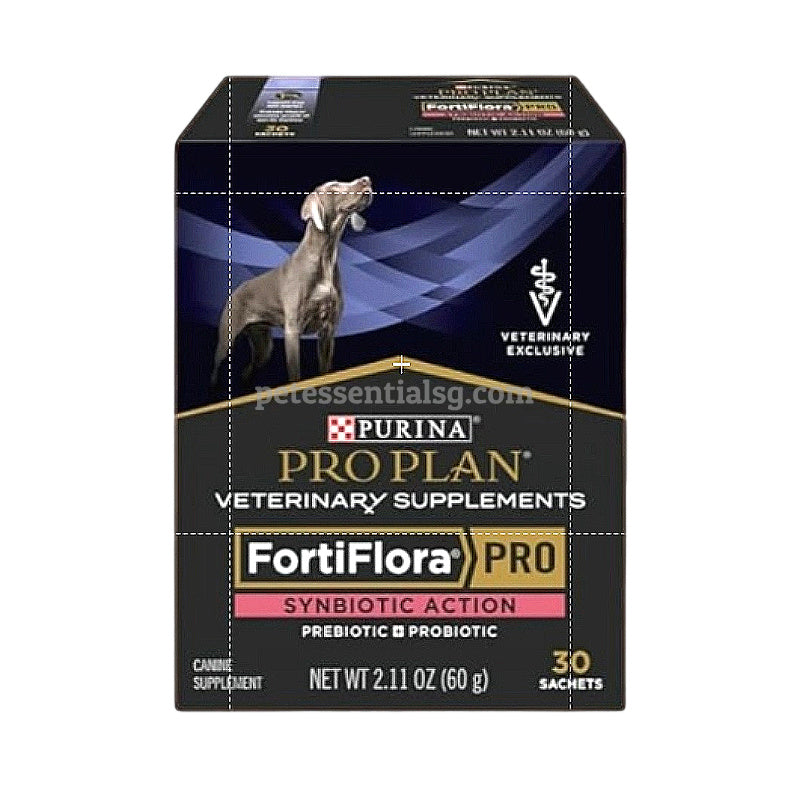 Purina Pro Plan FortiFlora Pro canine supplement with synbiotic action, 30 sachets for dog gut health