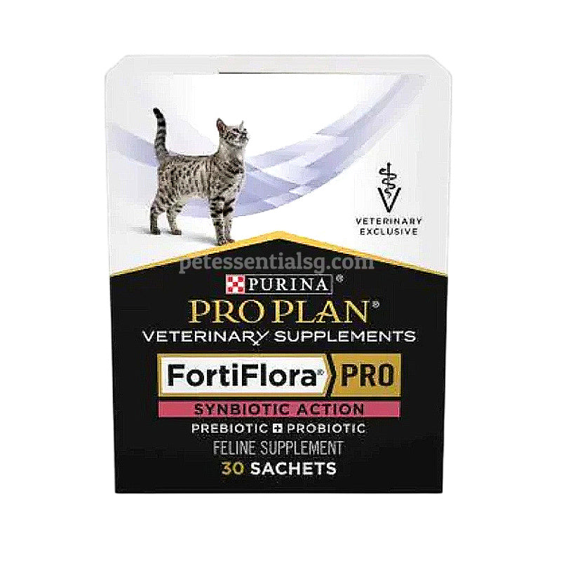 Purina Pro Plan FortiFlora PRO feline supplement with prebiotic & probiotic, 30 sachets for cat digestive health
