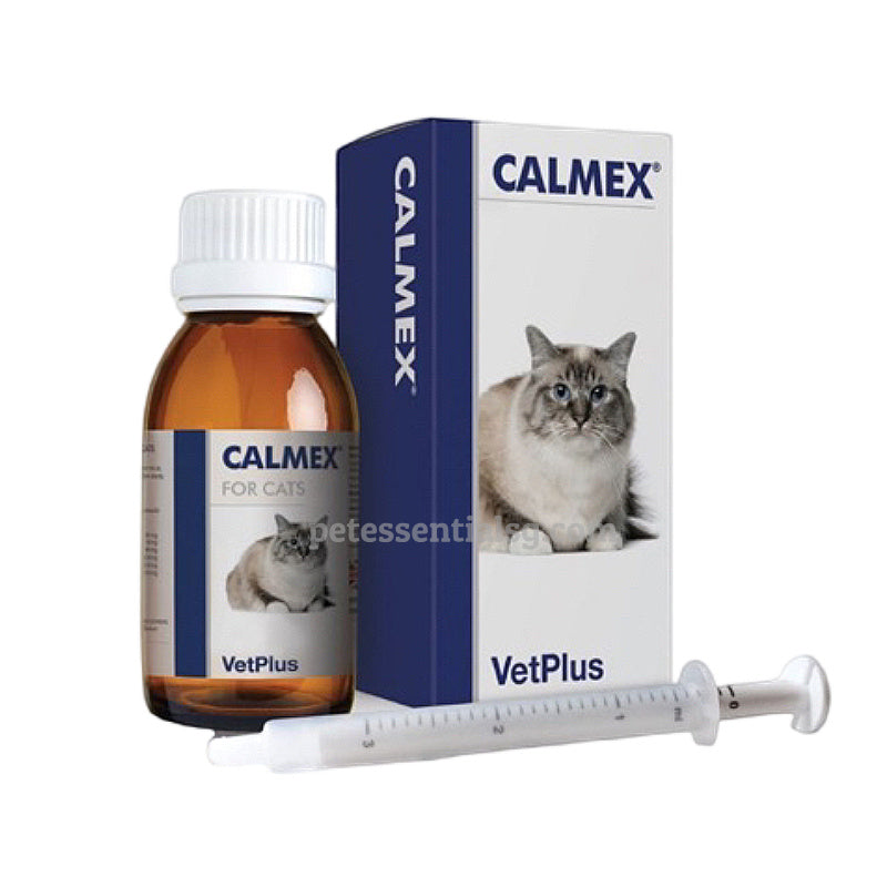 Calmex for Cats calming supplement with dropper, VetPlus brand, for feline stress relief and anxiety support
