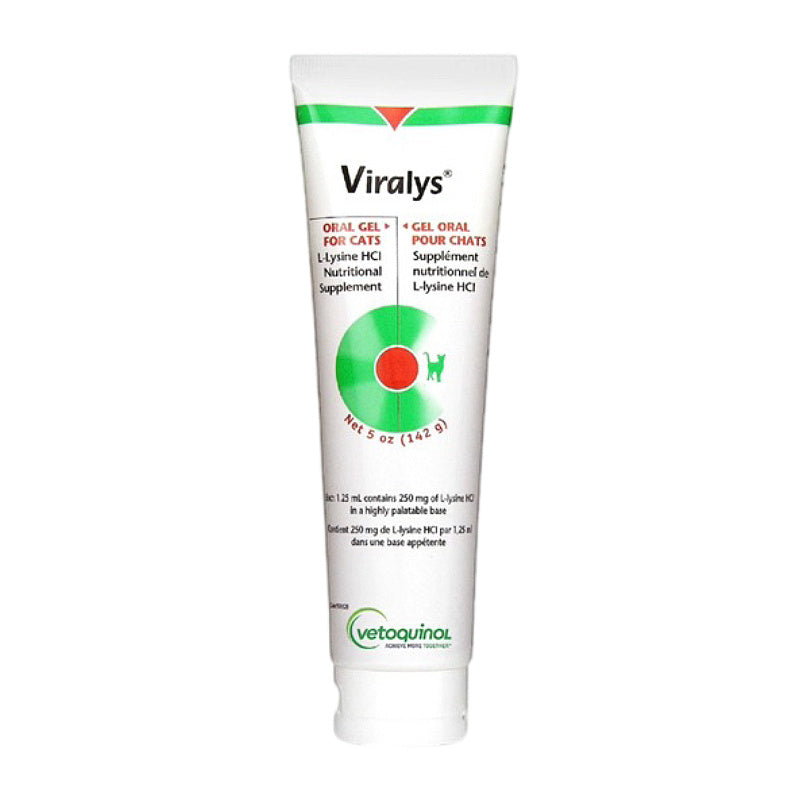 Viralys Oral Gel for Cats – L-Lysine HCl Nutritional Supplement, 5 oz tube for feline health support