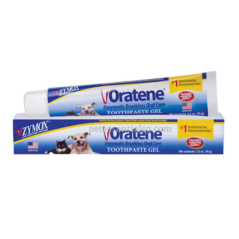 Oratene enzymatic brushless oral care toothpaste gel for dogs and cats, veterinarian recommended pet dental care