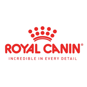 Royal Canin logo with red crown, premium pet food brand for dogs and cats