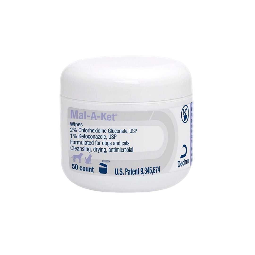 Mal-A-Ket medicated wipes for dogs and cats antifungal antibacterial yeast infection skin care
